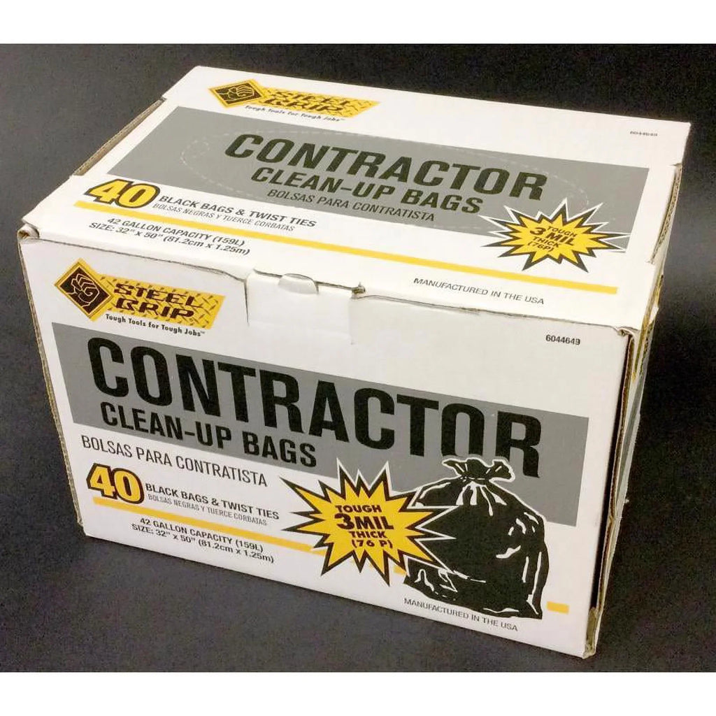Poly Pak Industries 42 gal Contractor Bag, Pack of 40