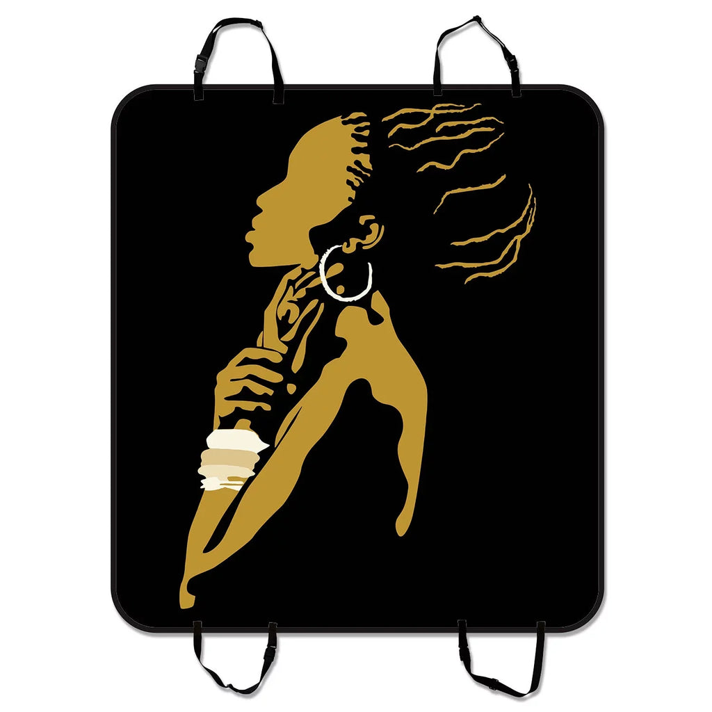 GCKG African Woman Pet Car Seat Cover Dog Car Seat Mat Hammock Cargo Mat Trunk Mat For Cars Trucks and SUV 54x60 inches