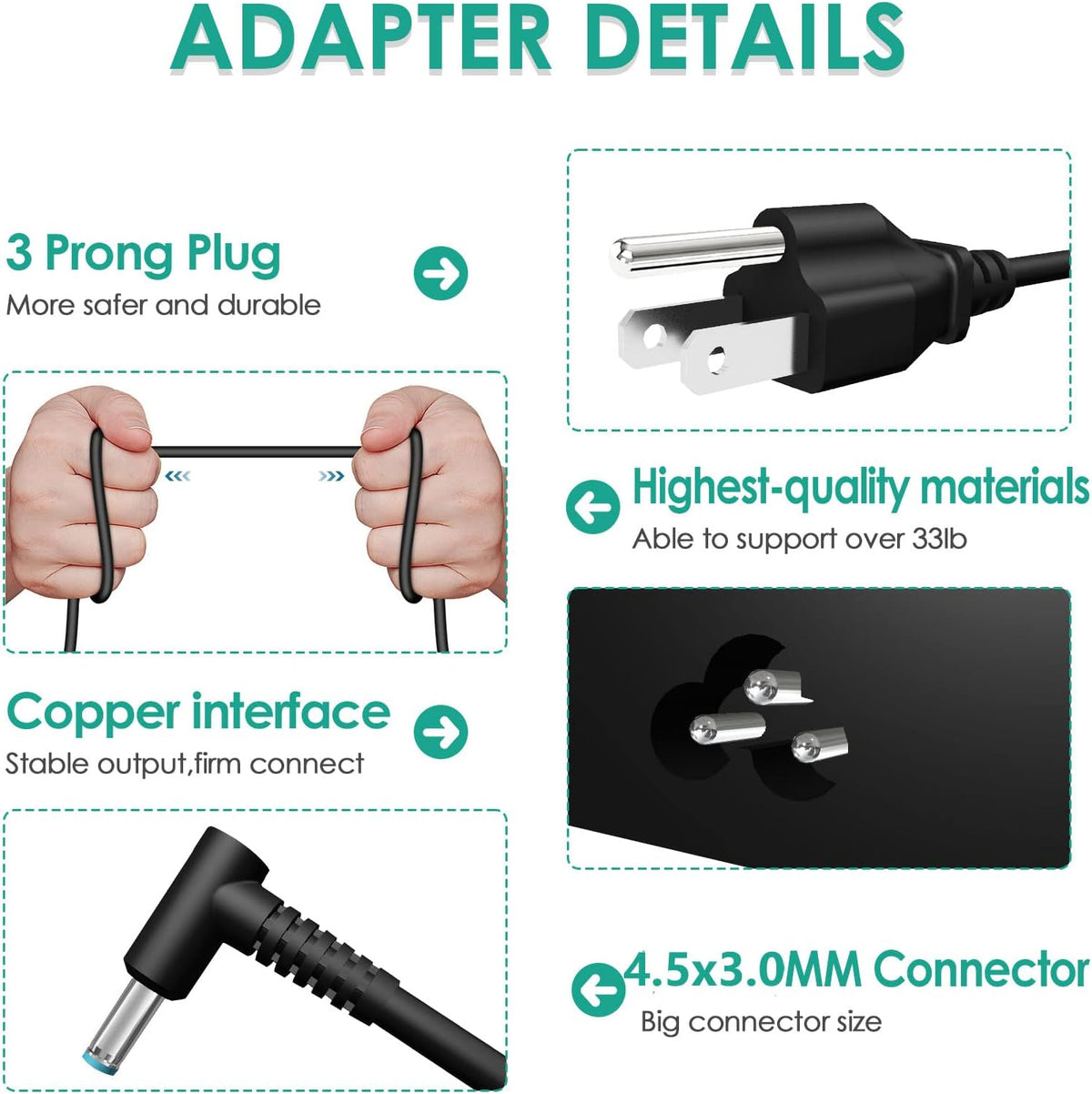 150W 7.7A AC Charger for Original ZBook 15 16 17 15u 15v G3 G4 G5 G6 G8 OMEN 15 17 ZBook Create Fury 15 17 G7 Victus 15 ADP-150XB B 740243-001 Portable computer Power Adapter
