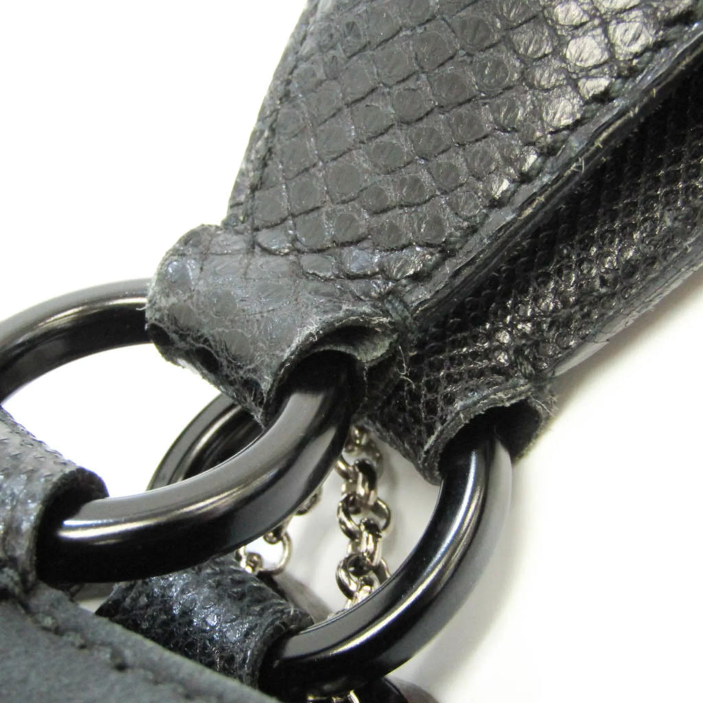 Pre-Owned Cartier Marcello Fluid Snake L1000928 Women's Suede,Leather Handbag,Shoulder Bag Black (Good)
