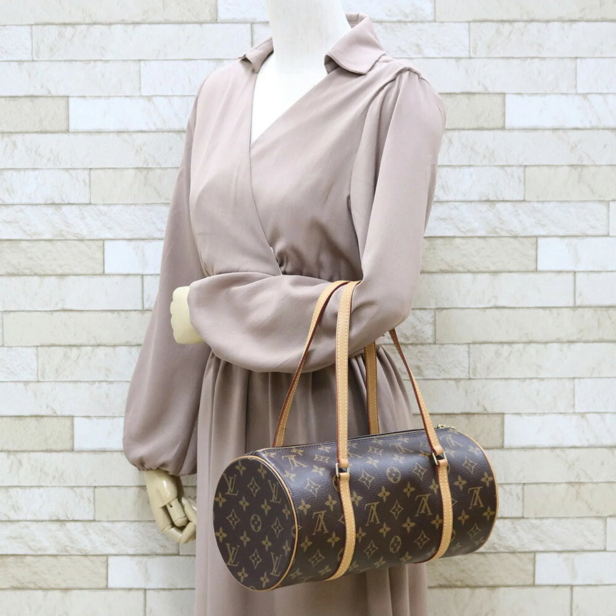 Pre-Owned LOUIS VUITTON Shoulder Bag Monogram Papillon 30 M51385 Brown Women's Canvas (Good)