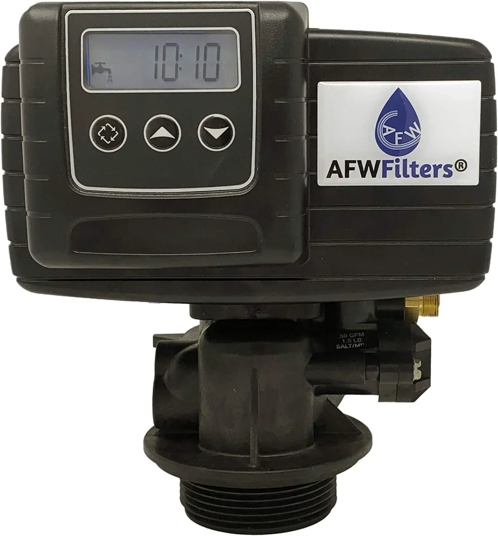 AFWFilters 2 cubic Foot 64k Whole Home Fluid Softener with Tough 10% Crosslink Resin, 3/4" Plastic MNPT Connection, and Blue Tanks