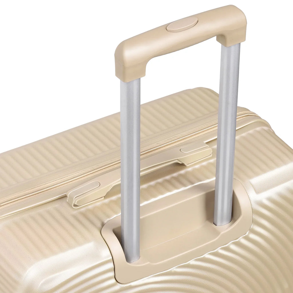 Hikolayae Oriental Collection Hardside Spinner Luggage Sets in Champagne, 3 Piece - TSA Lock