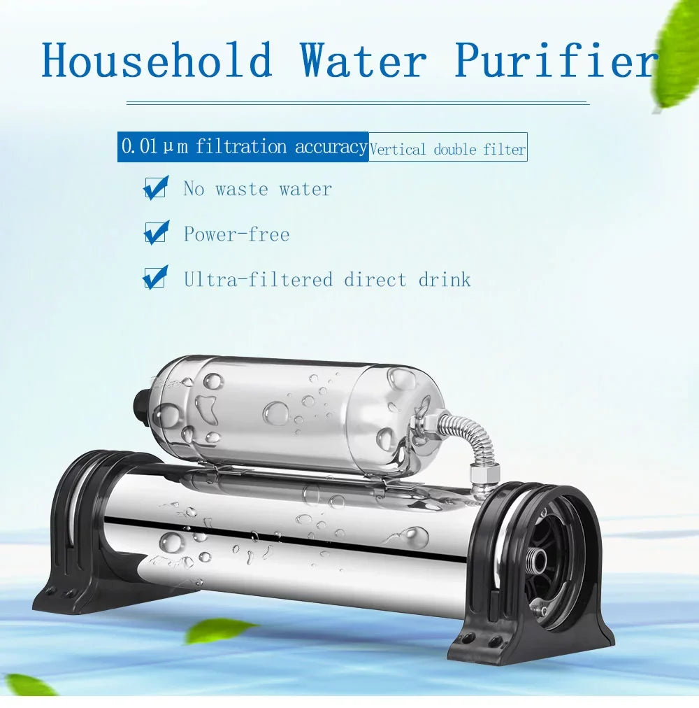 INTSUPERMAI Liquid Filter Fluid Purification Parent-child Formula Household Stainless Steel 1000L/H