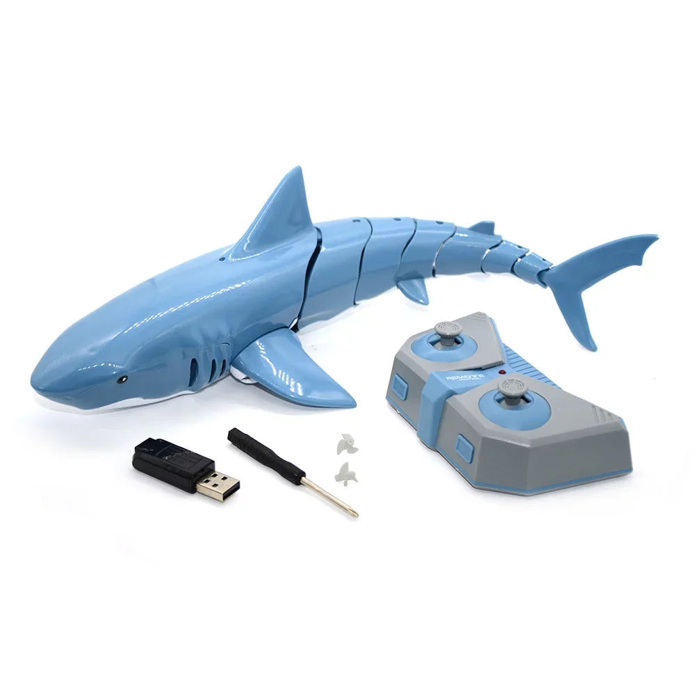 RC Shark 2.4G Electric Simulation Fluid Fish 20 Minutes Long Battery Life Summer Fluid Swimming Toddlers Toys