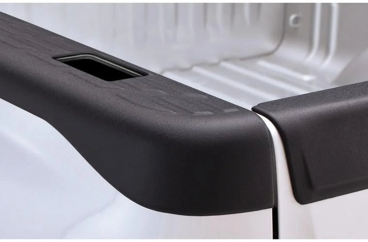 Bushwacker by RealTruck 07-13 GMC Sierra 1500 Fleetside Bed Rail Caps 97.6in Bed - Black Compatible with select: 2011 GMC Sierra C1500 SLE, 2013 GMC Sierra K1500 SLE