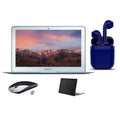 Restored 11.6-inch MacBook Air Core i5 4GB RAM 128GB SSD Bundle: Wireless Mouse, Black Case, Bluetooth/Wireless Airbuds By Certified 2 Day Express (Refurbished)