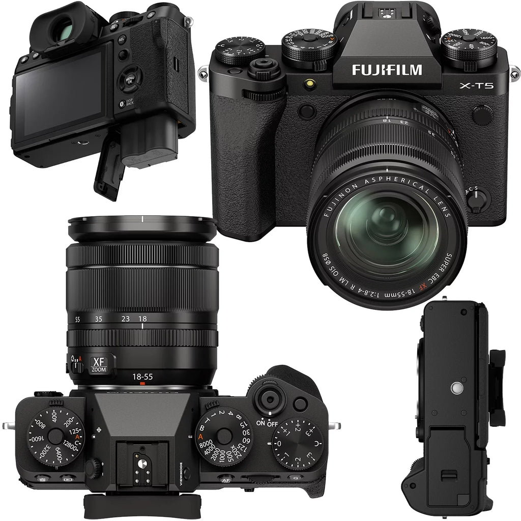 Ultimaxx Advanced FUJIFILM X-T5 with 18-55mm Lens (Black) Bundle - Includes: 128GB Extreme Memory Card, 2x Replacement Batteries & Much More (35pc Bundle)