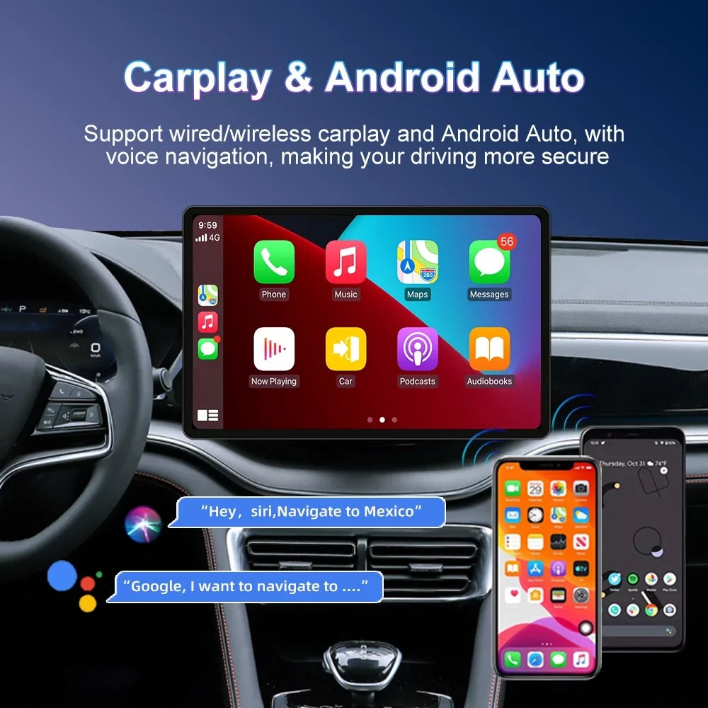 13.3" Android 12 Car Radio Stereo for GMC Yukon Chevrolet Chevy Tahoe Suburban 2007-2012 with CarPlay Android Auto Built in